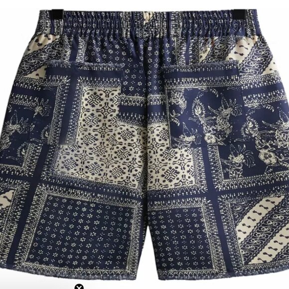 Kith Silk Twill Lewis Men's Shorts - Vista Navy - Picture 2 of 2